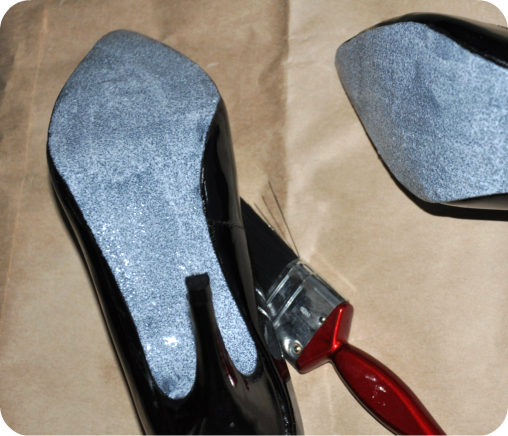 glitter sole heels